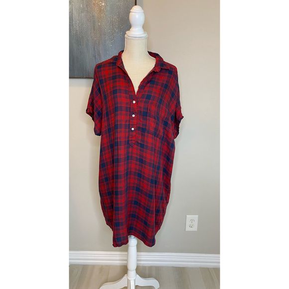 Grayson Dresses & Skirts - Womens Grayson Plaid T Shirt Dress Size Large